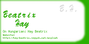 beatrix hay business card